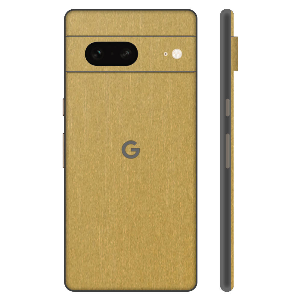 Pixel7 Gold Brushed Metal Back Cover