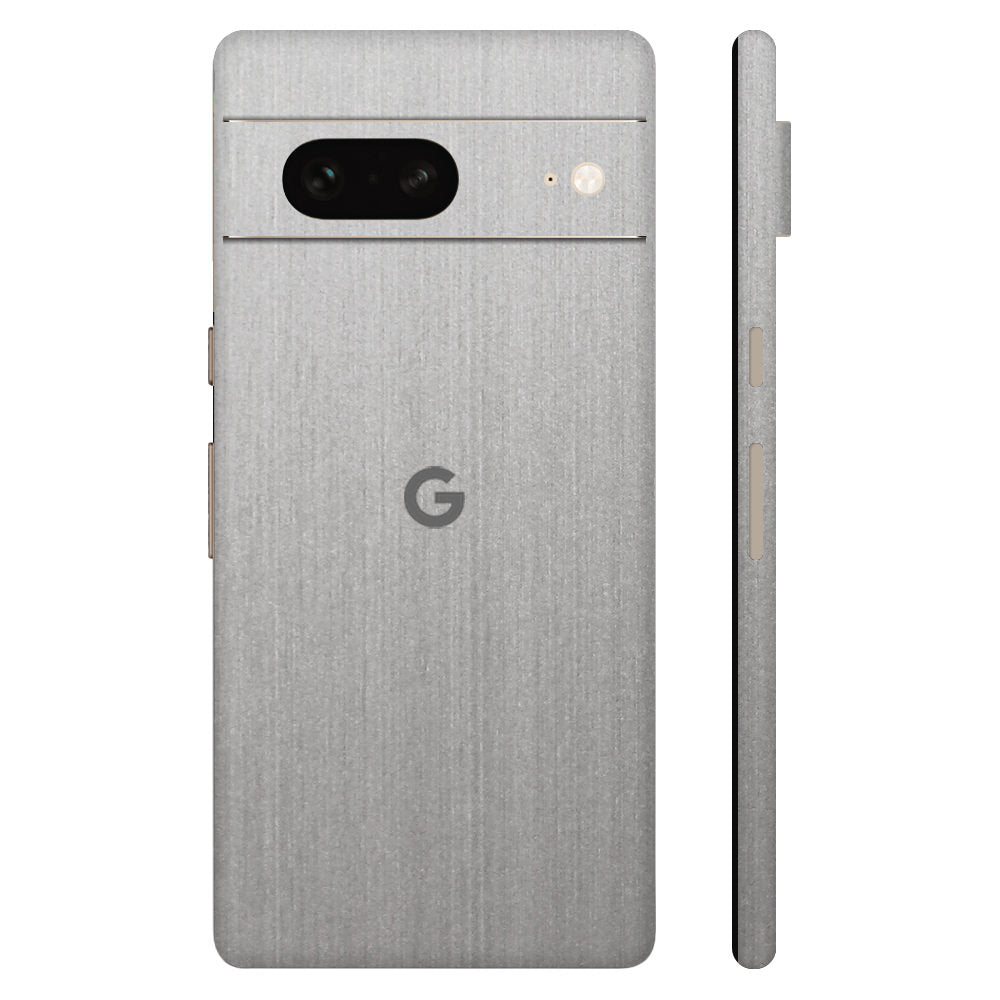 Pixel7a シルバーブラッシュメタル 全面カバー